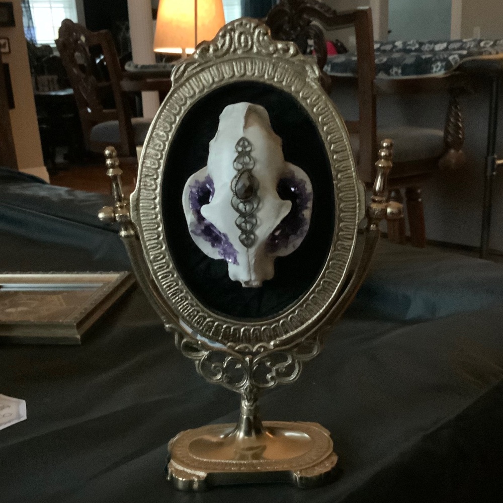 Custom made faux cat skull